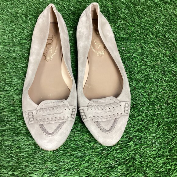 TOD'S Caramel Light Tan Braided Slip-On Suede Loafers 36 - Picture 2 of 14